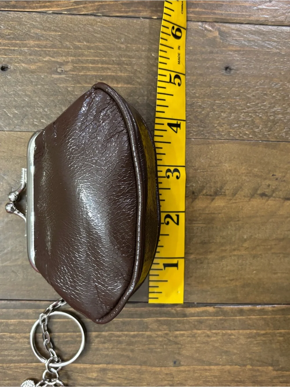 Liz Claiborne Frame Coin Purse with Keyring Charm